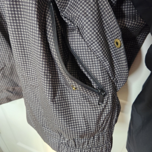Men's DryJoys By FootJoy Houndstooth Black Beige Rain Golf Jacket Size Large - Picture 14 of 14